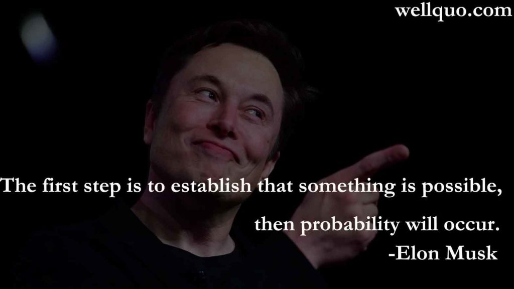Elon musk quote on possibility