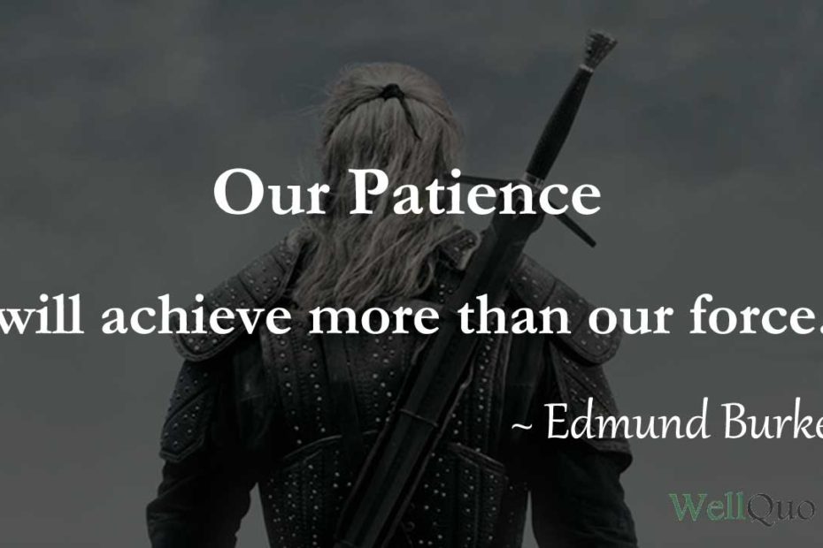 Edmund Burke Patience Quotes