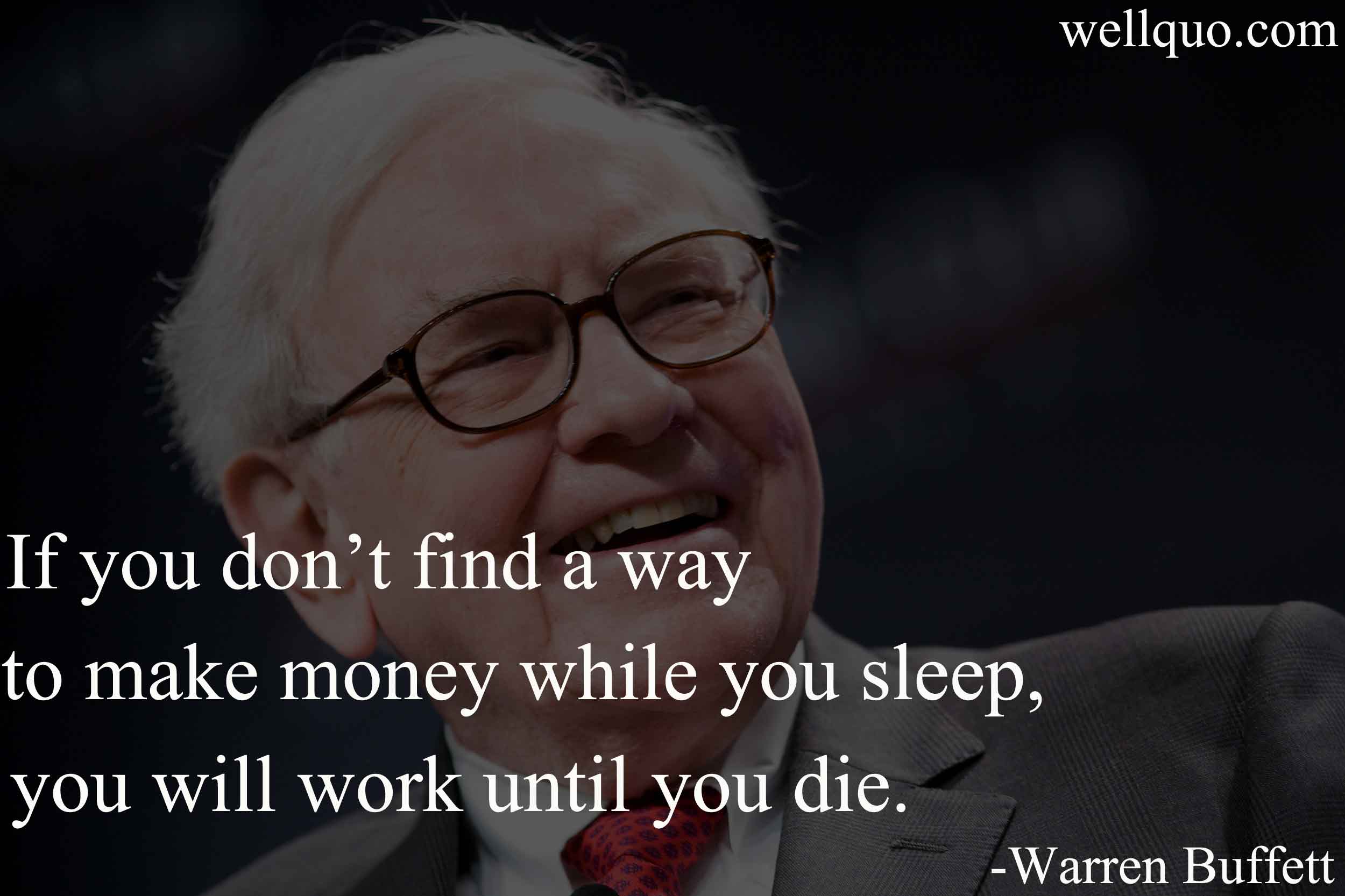 Warren Buffett quote on making money