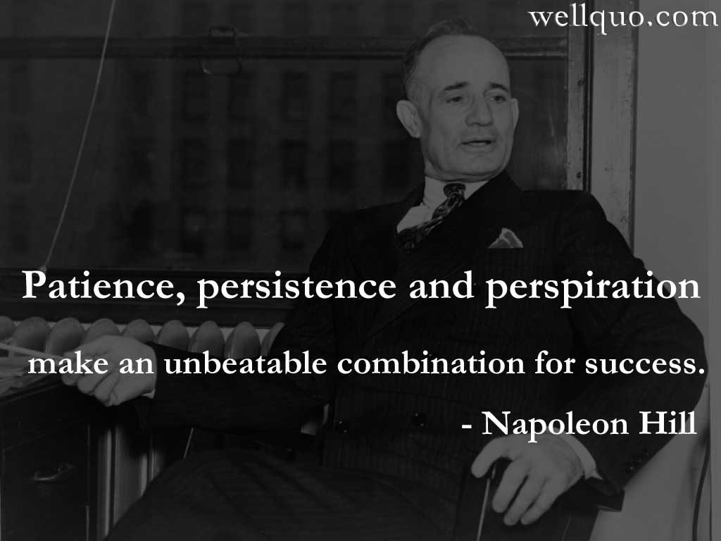 Napoleon Hill Quotes on Patience